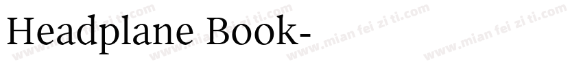 Headplane Book字体转换